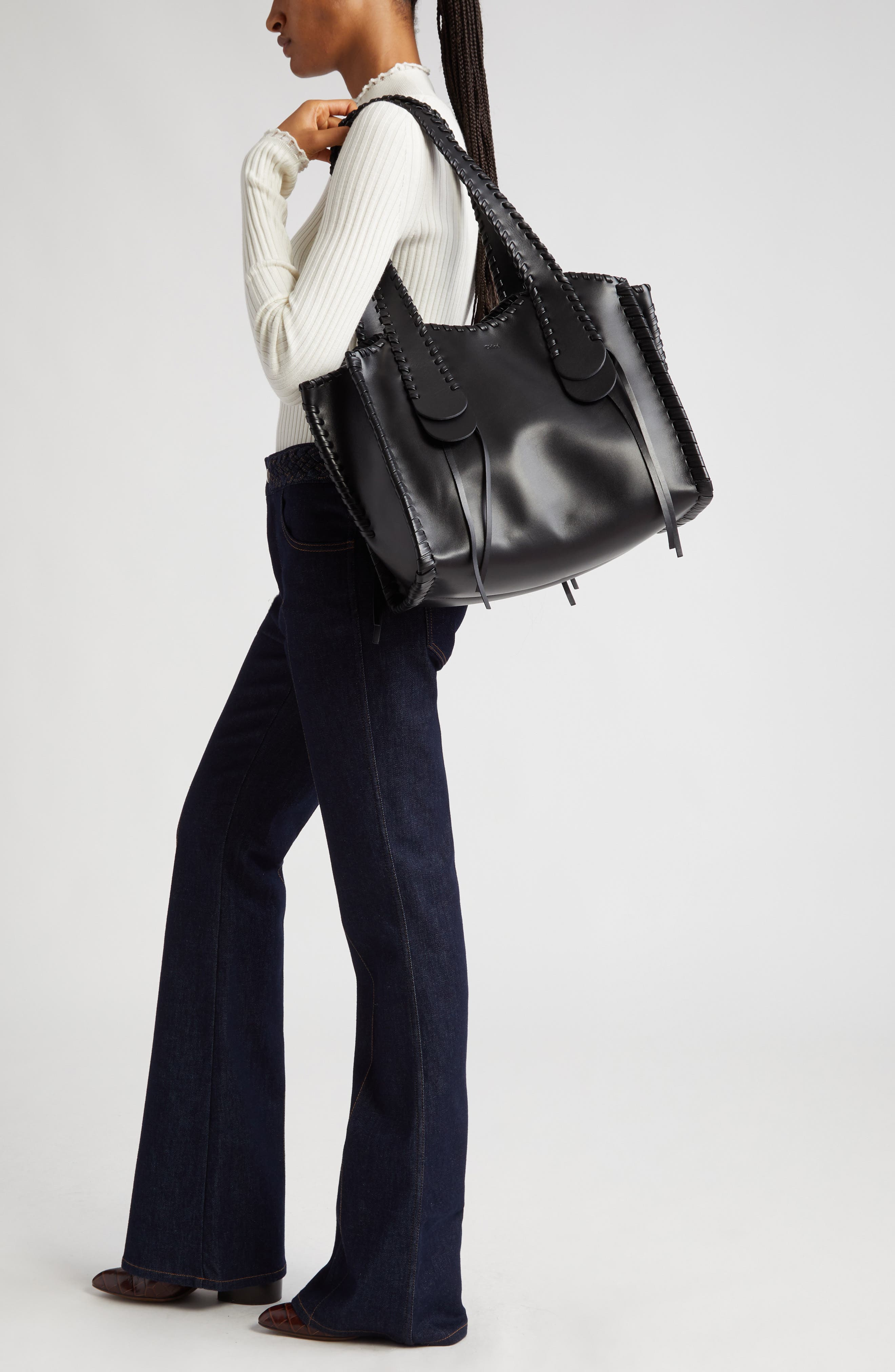 Chloé Medium Mony Leather Tote, Alternate, color, 