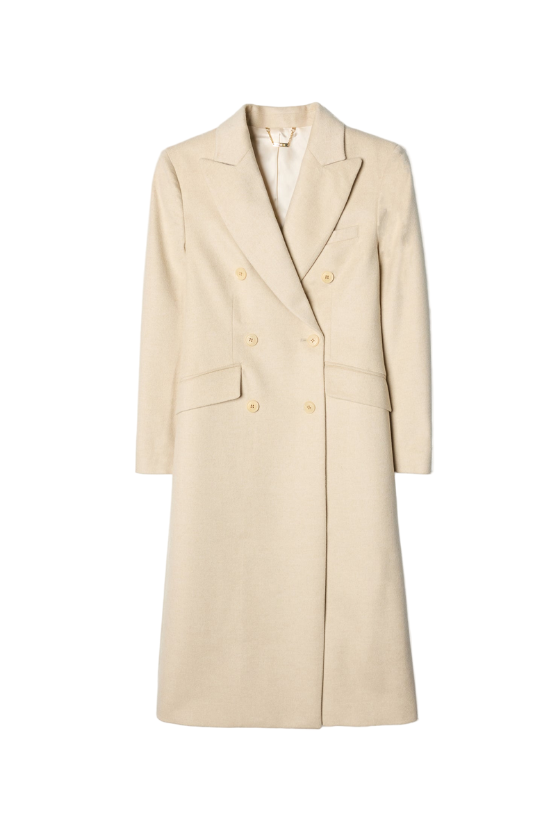 Gobi Cashmere Cashmere Double-Breasted Long Coat, Main, color, Beige