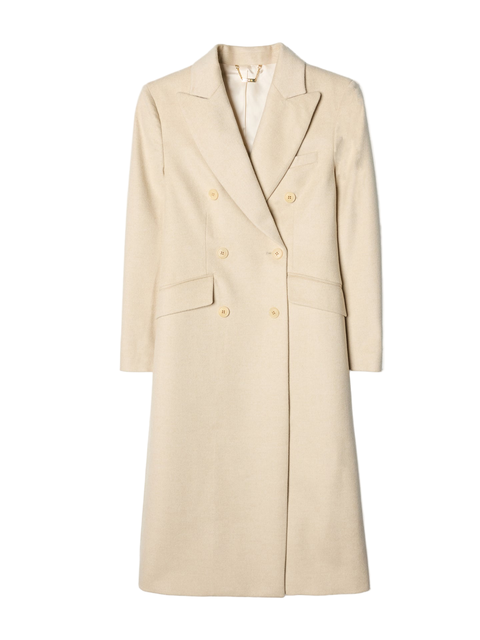Cashmere Double-Breasted Long Coat