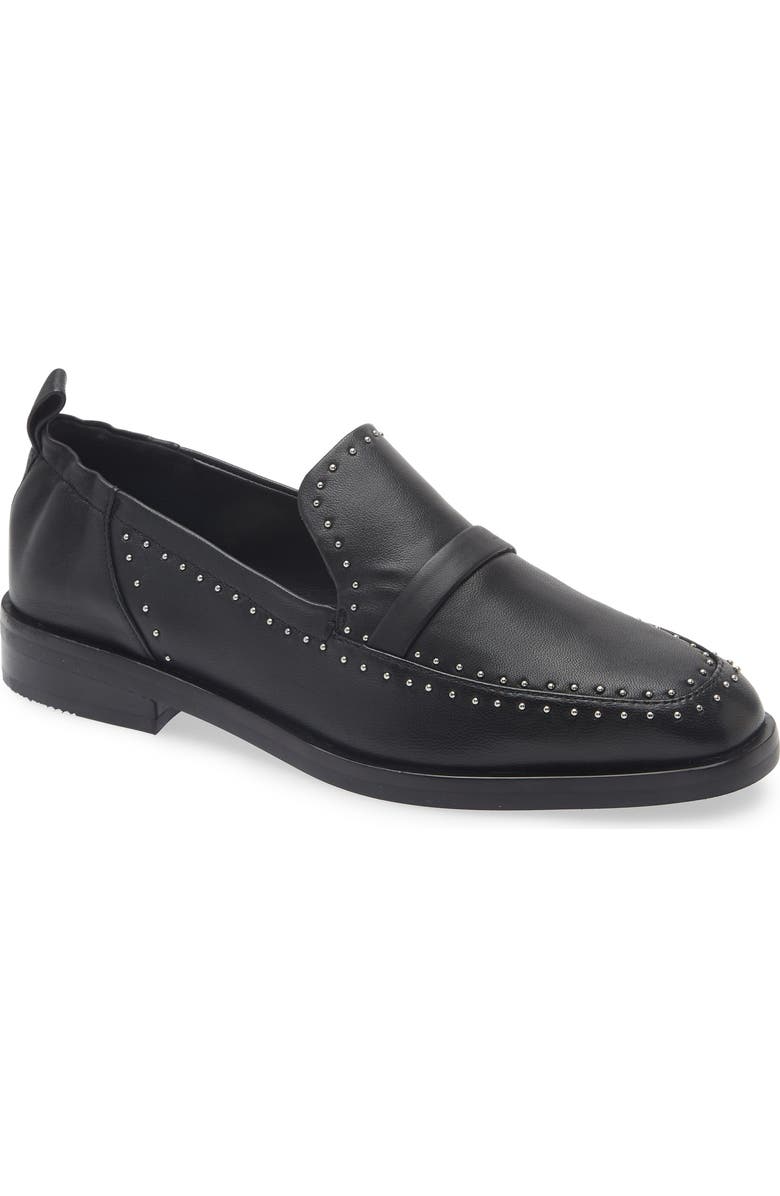 3.1 Phillip Lim Alexa Microstud Leather Penny Loafer, Main, color, Black