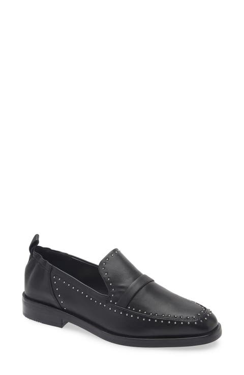 Alexa Microstud Leather Penny Loafer (Women)