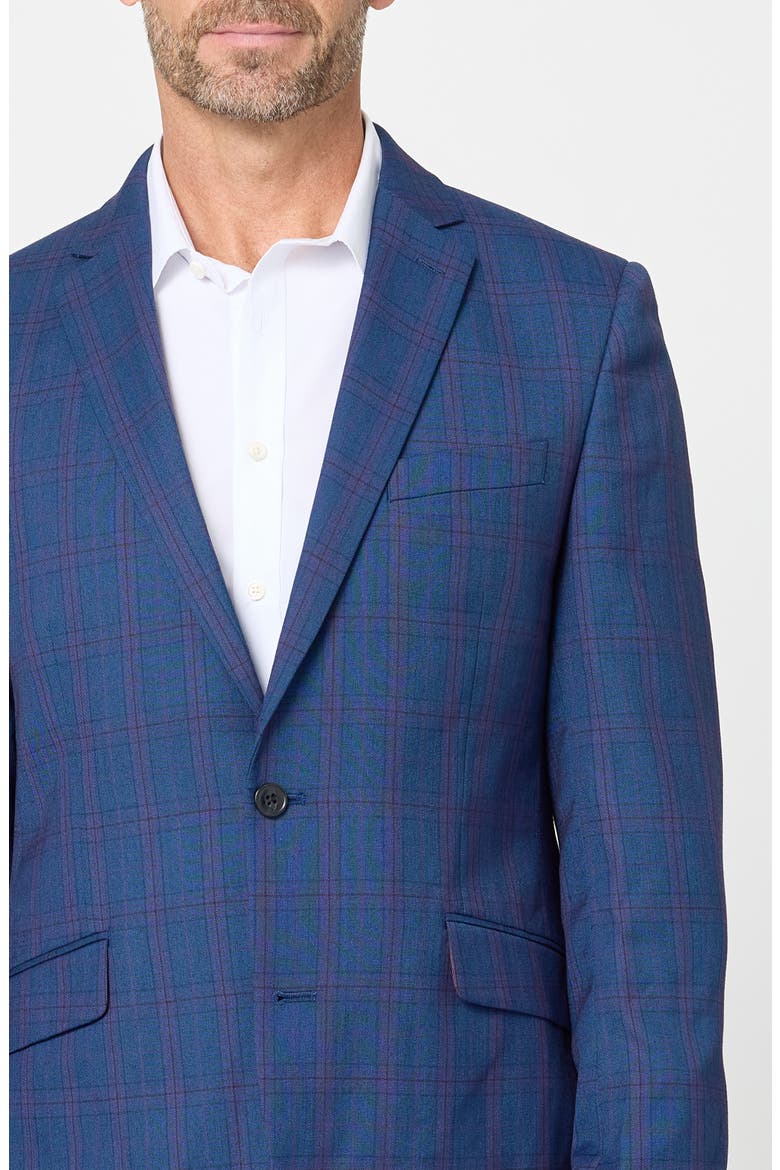 Plaid Sport Coat, Alternate, color, NAVY/ RED