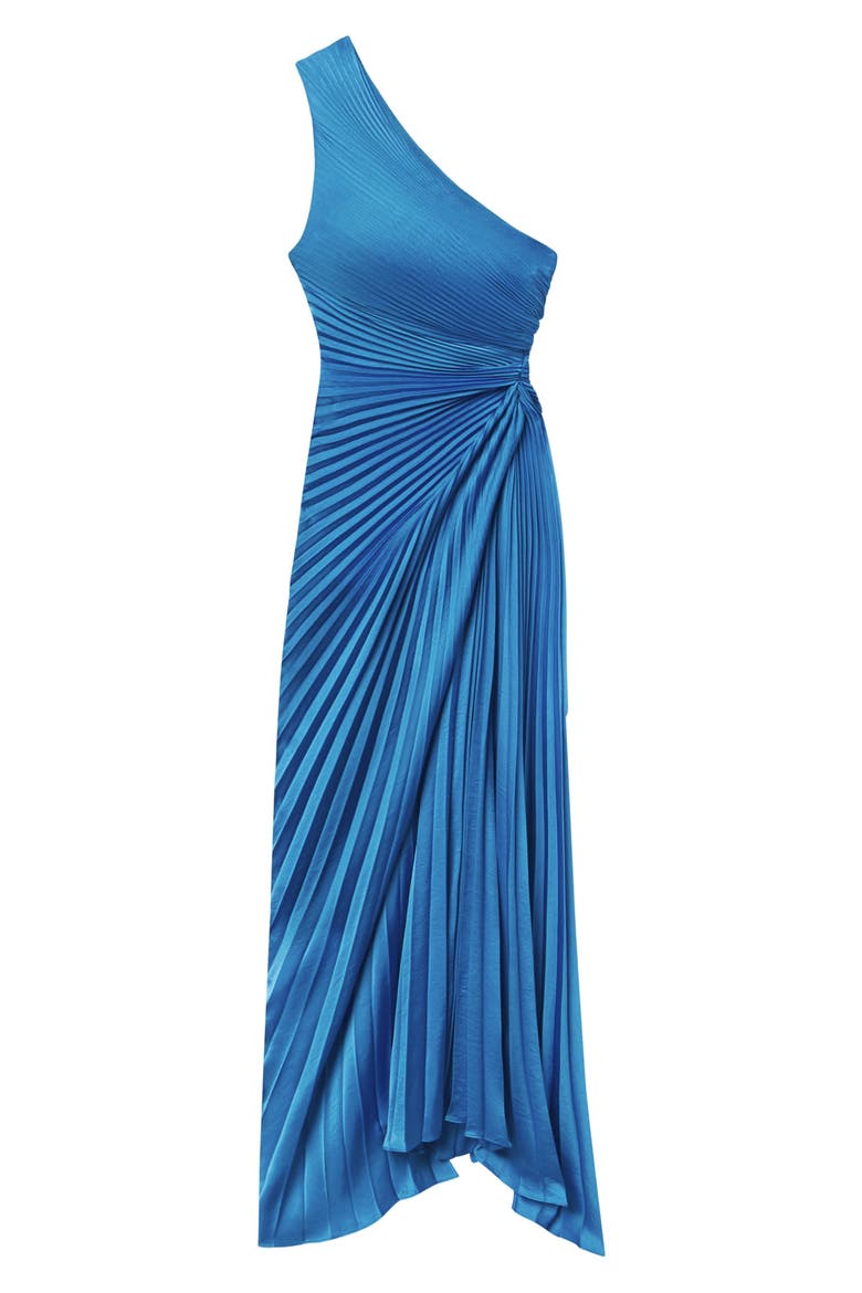 Lara One-Shoulder Gown, Alternate, color, CAPRI