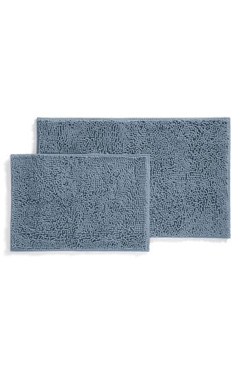 Homespun 2-pack Chenille Bath Mats In Blue