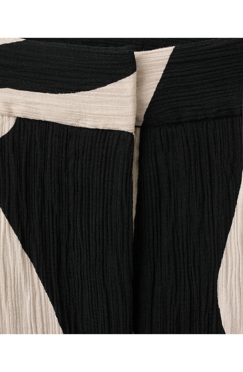 MANGO Print Straight Leg Pants, Alternate, color, Black