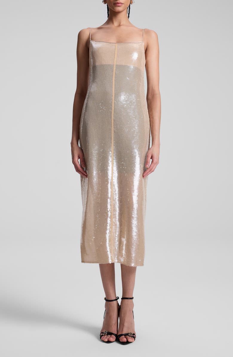 A.L.C. Danielle Sequin Cocktail Dress, Main, color, Clear
