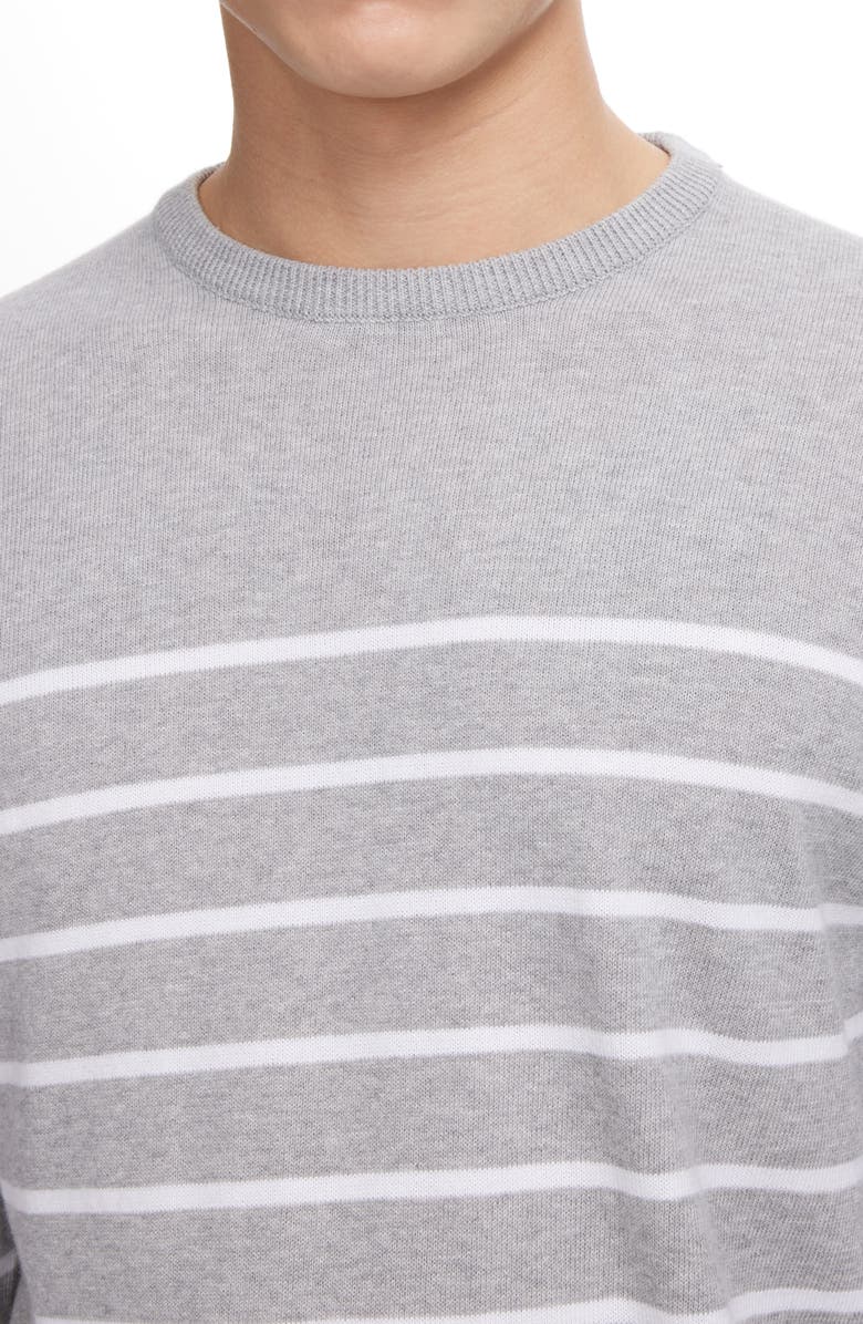 Jack Victor Cedar Stripe Organic Cotton Sweater, Alternate, color, 