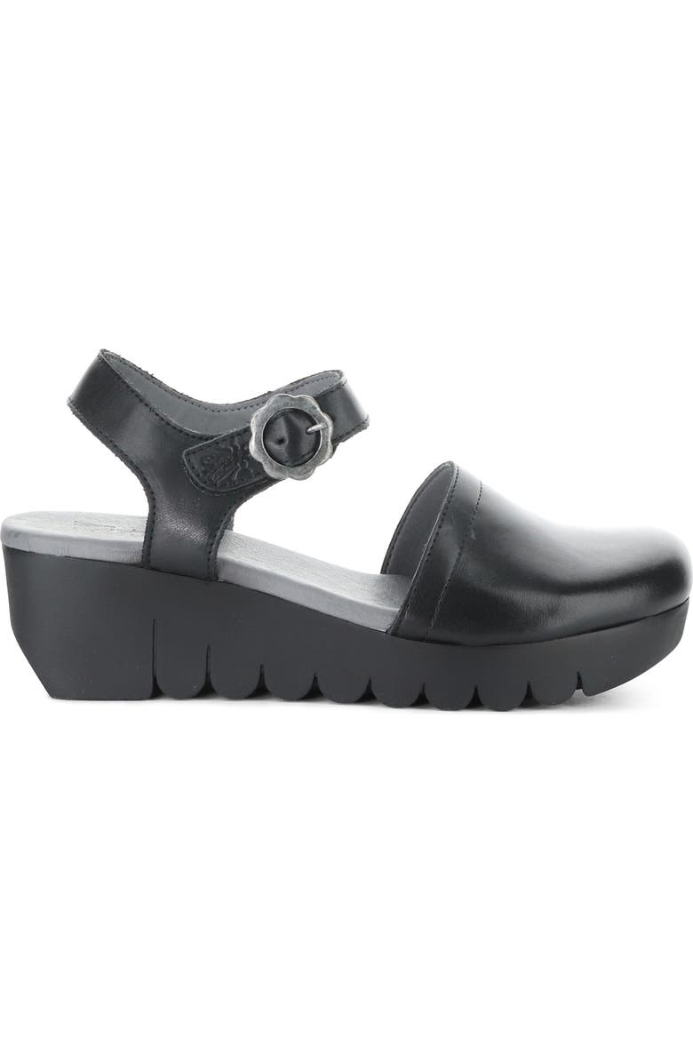 Fly London Vizi Ankle Strap Platform Wedge Clog, Alternate, color,