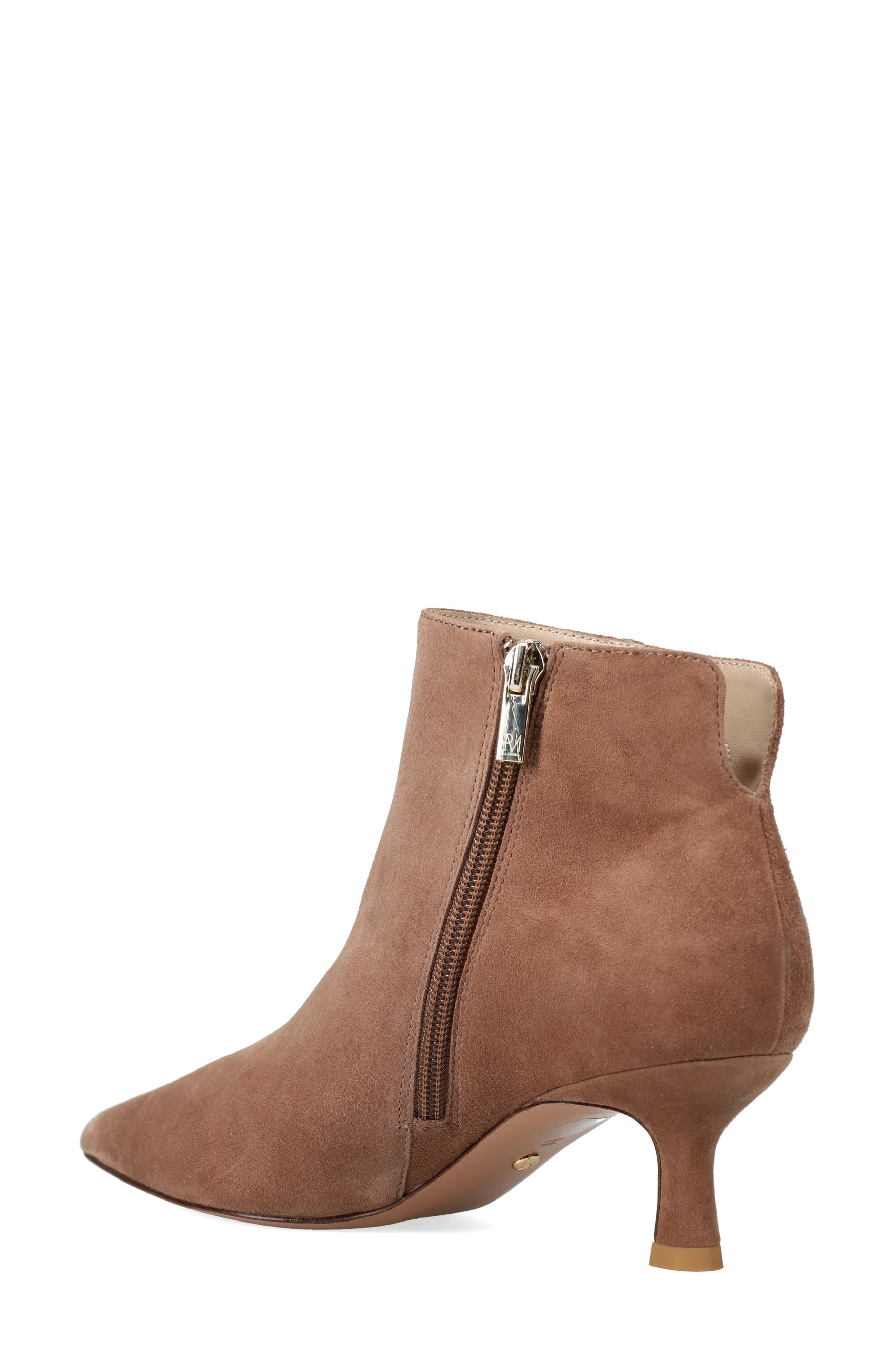 Kiesa Pointed Toe Kitten Heel Bootie, Alternate, color, TAUPE