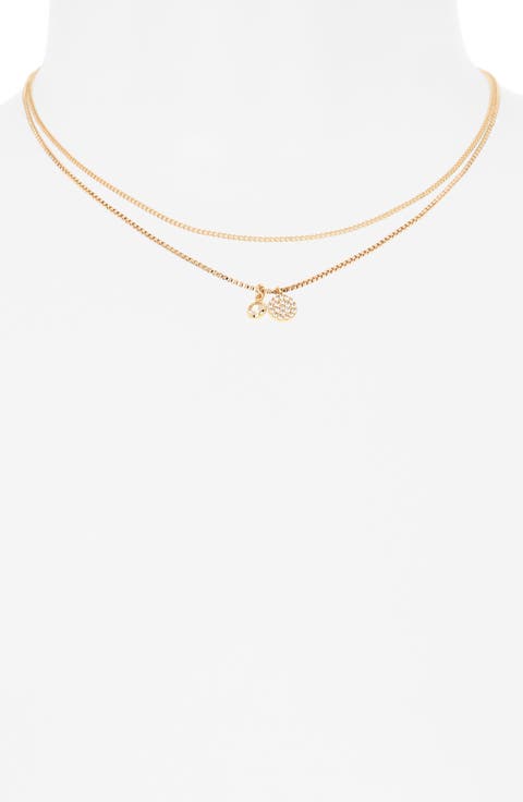 Dainty Pavé Disc Chain Necklace