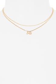 Ettika Dainty Pavé Disc Chain Necklace