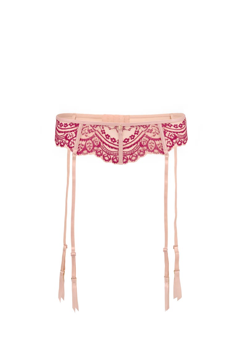 Paloma Garter Lingerie, Alternate, color, Medium pink