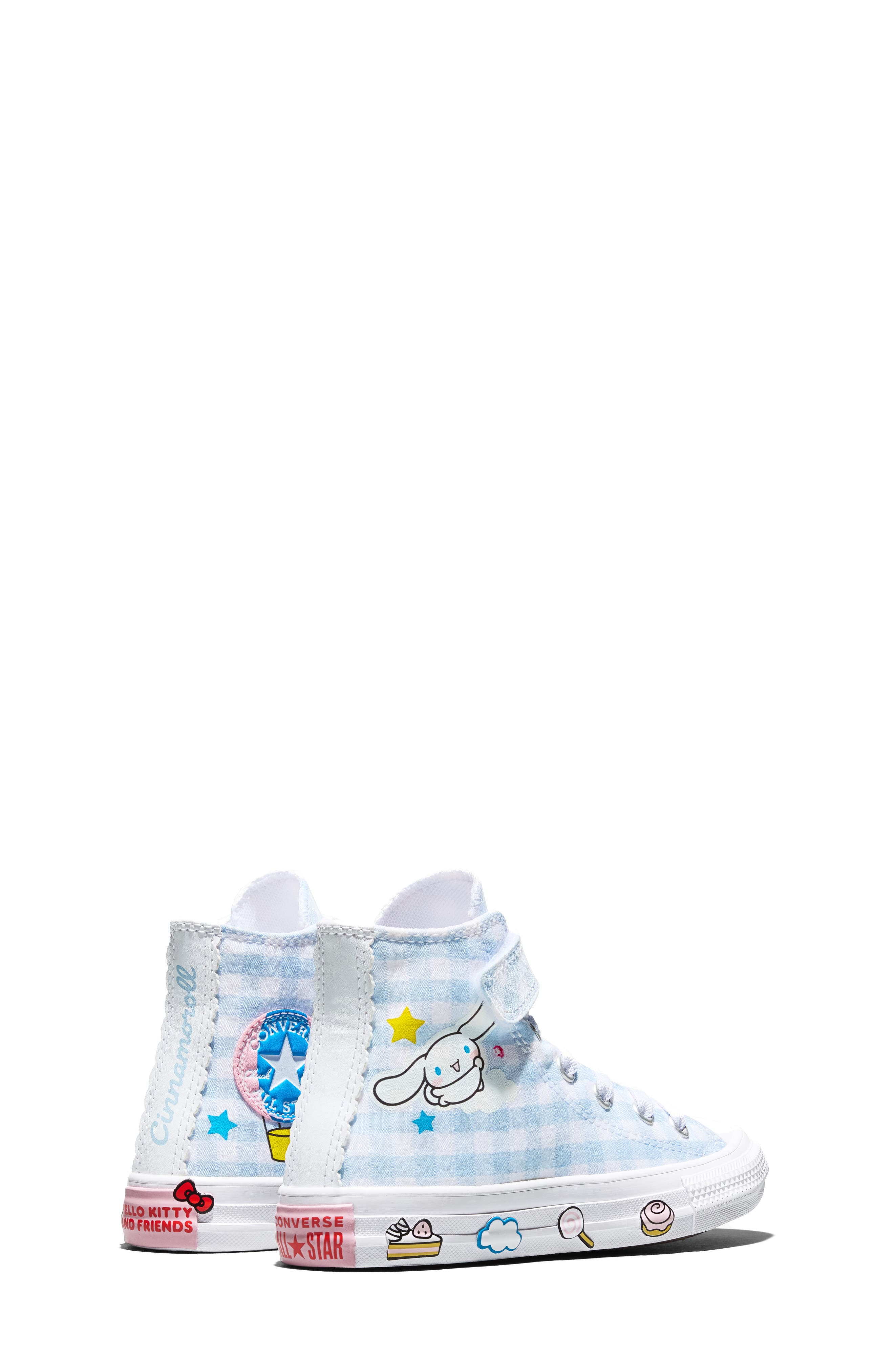 Converse Kids' x Hello Kitty<sup>®</sup> and Friends Chuck Taylor<sup>®</sup> All Star<sup>®</sup> 1V High Top Sneaker, Alternate, color, Baby Blue/ White/ White