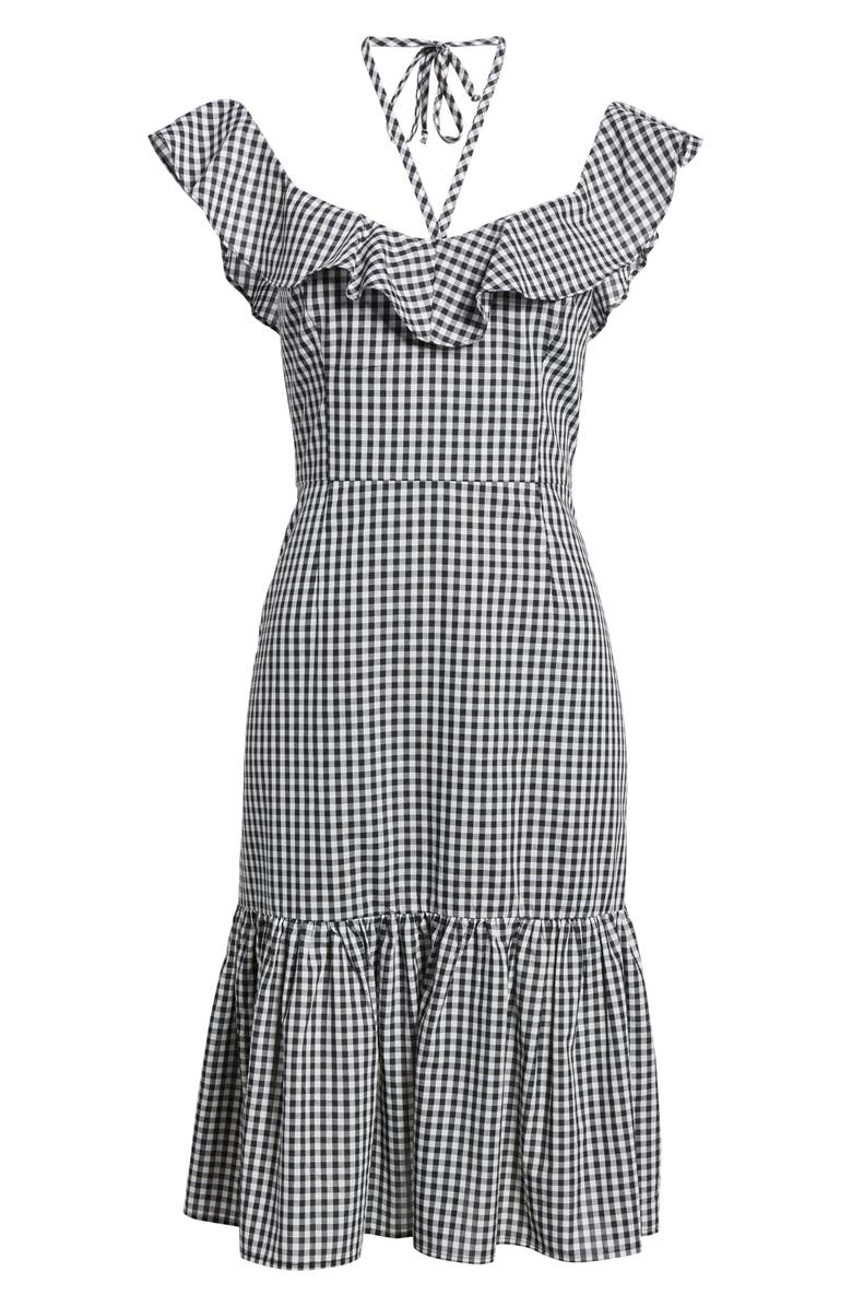 WAYF Zander Ruffle Midi Dress, Alternate, color,