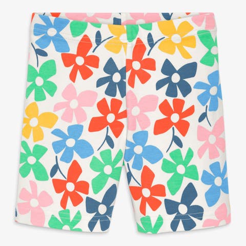Kids Organic Pj Short In Rainbow Blooms (Toddler, Little Kid, Big Kid)