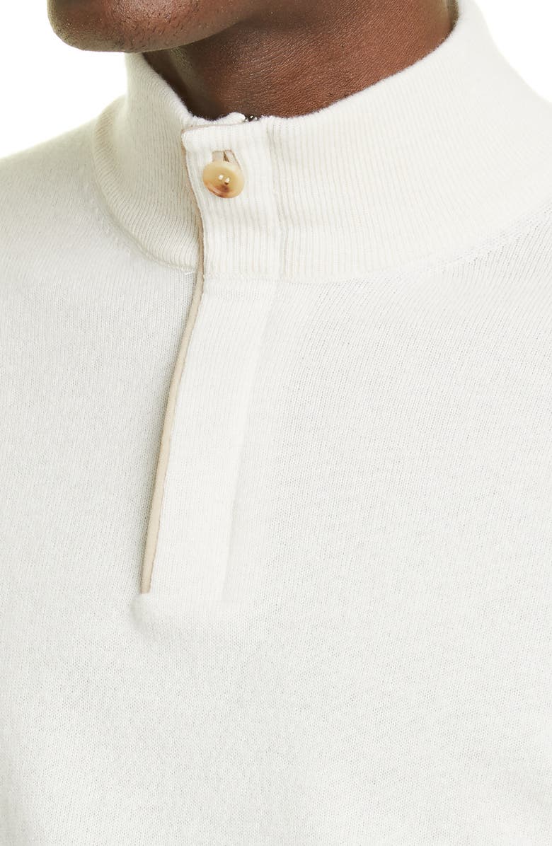 ZEGNA Quarter Zip Cashmere Pullover, Alternate, color, Natural Solid