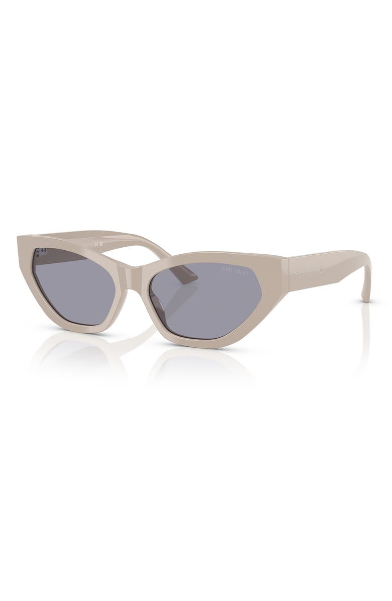 Jimmy Choo 55mm Cat Eye Sunglasses, Alternate, color, Dark Blue