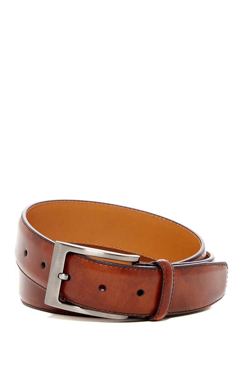 Magnanni Square Buckle Leather Belt, Main, color,