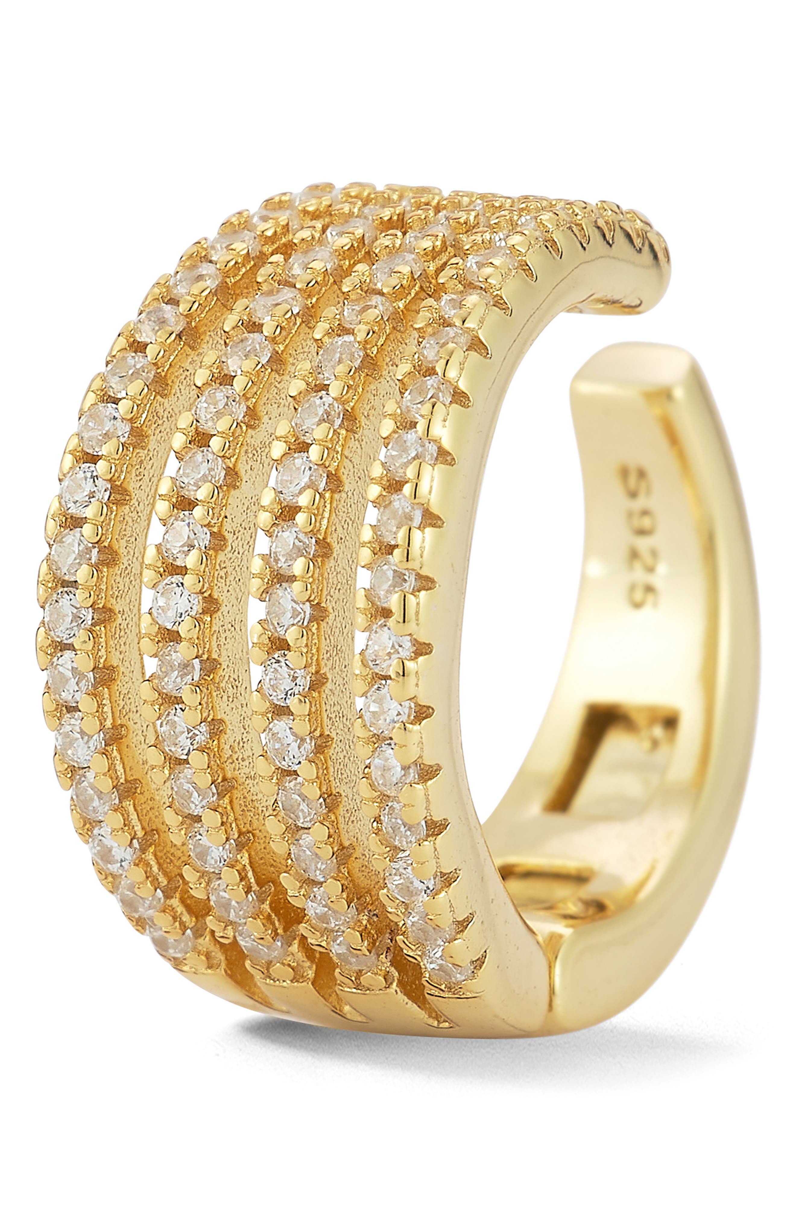 GLAZE JEWELRY Multi Row Cubic Zirconia Ear Cuff (Women) | Nordstromrack