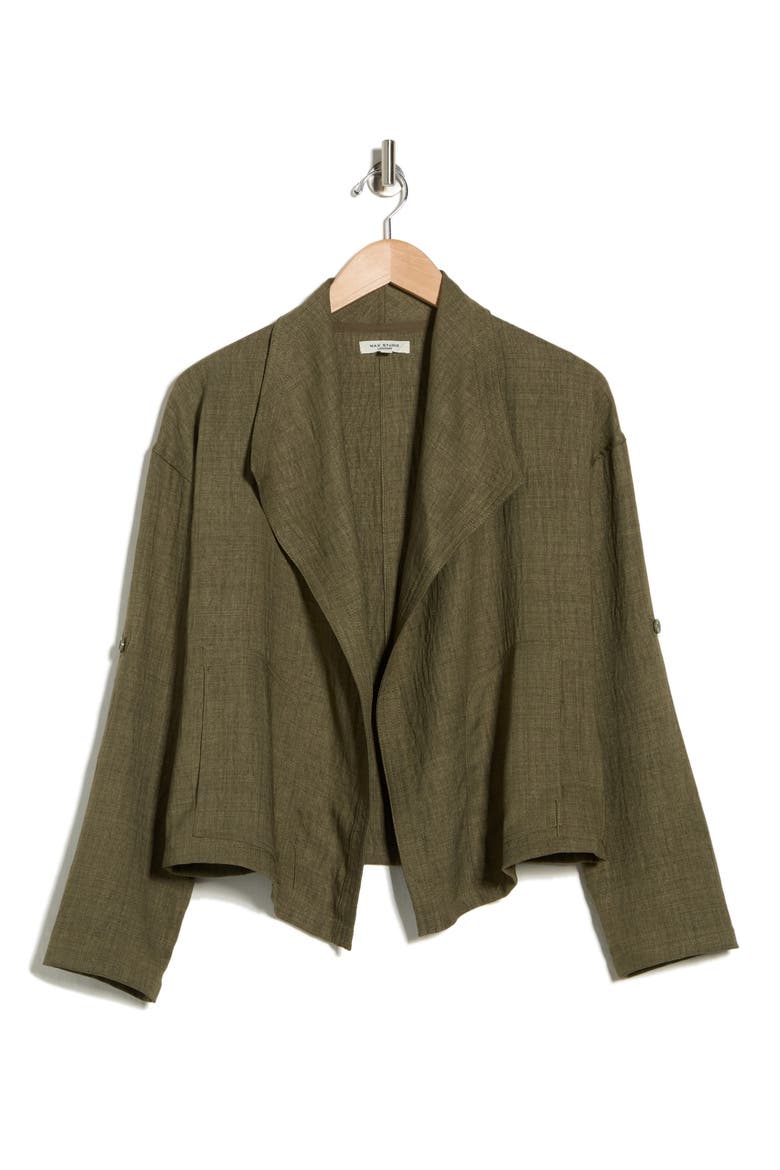 Textured Drape Jacket, Alternate, color, HEATHER SAGE