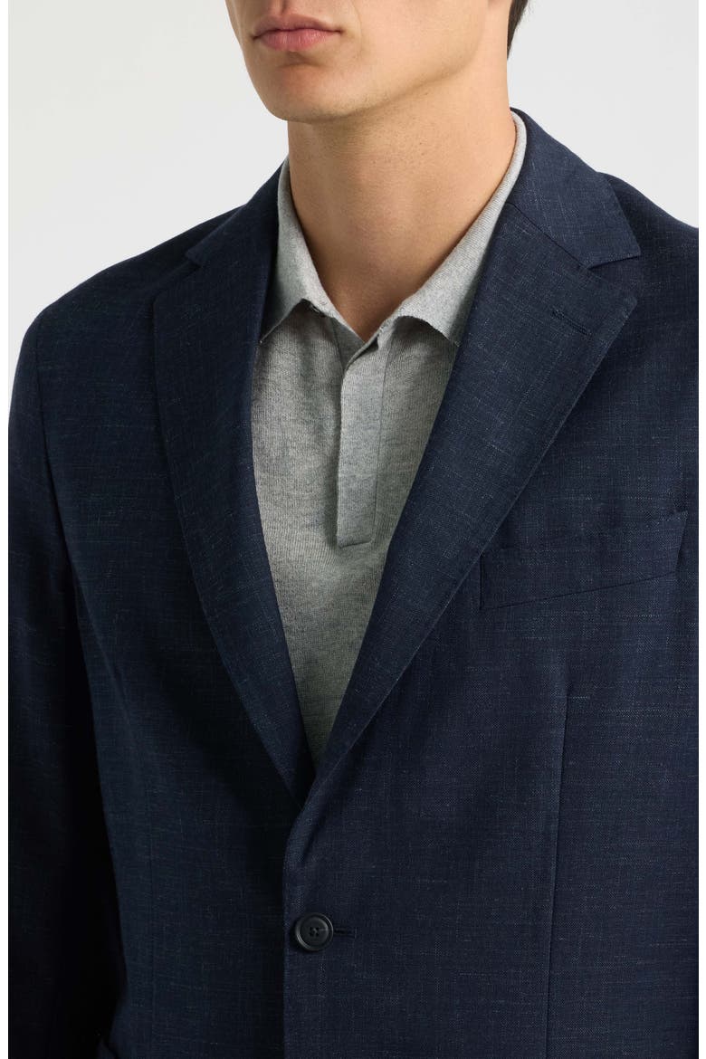 Hanry Wool and Linen Sport Coat, Alternate, color, DARK BLUE