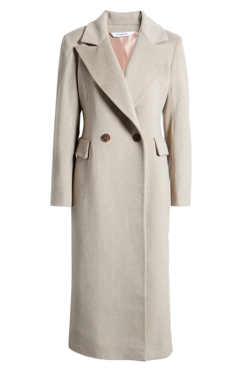 Fleurette Alix Wool Double Breasted Coat, Alternate, color, 