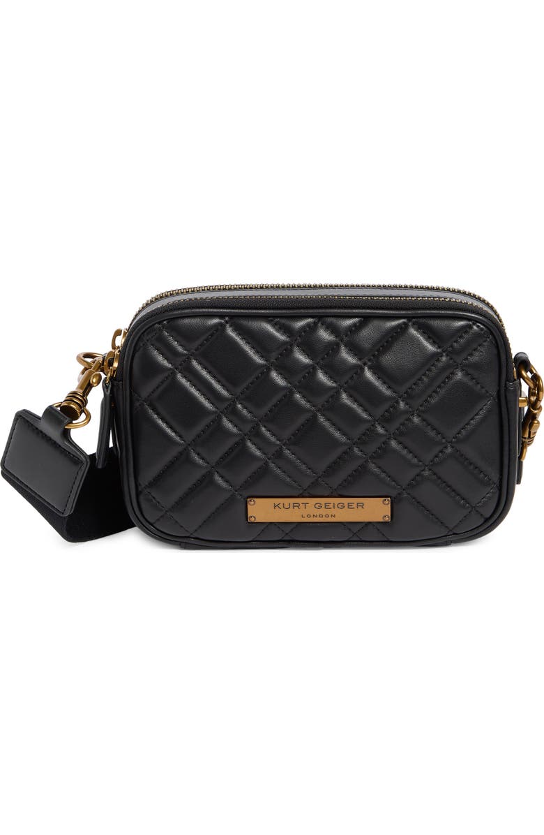Kurt Geiger London Brixton Double Zip Camera Bag, Main, color, Black