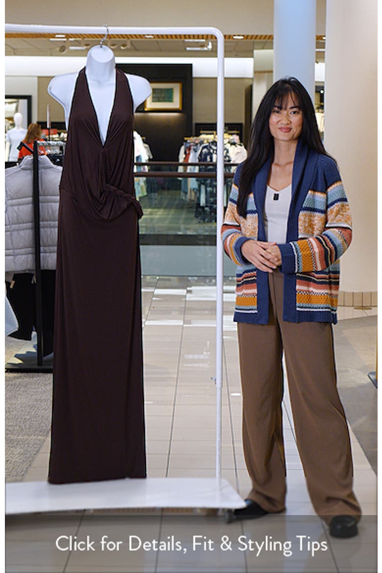 Deep Plunge Open Back Maxi Dress video