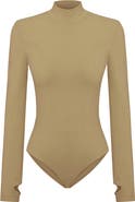 PCFG Cotton High Neck Bodysuit- Covert Green