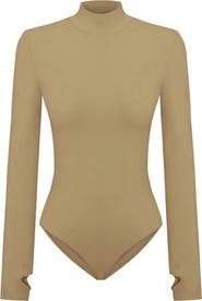 PCFG Cotton High Neck Bodysuit- Covert Green