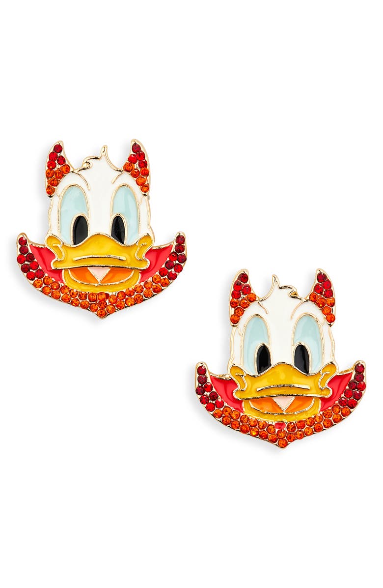 BaubleBar x Disney Donald Duck Devil Stud Earrings, Main, color, Red
