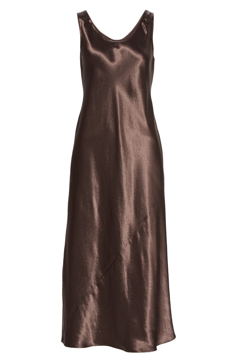 Max Mara Leisure Talete Satin Midi Tank Dress, Alternate, color, 