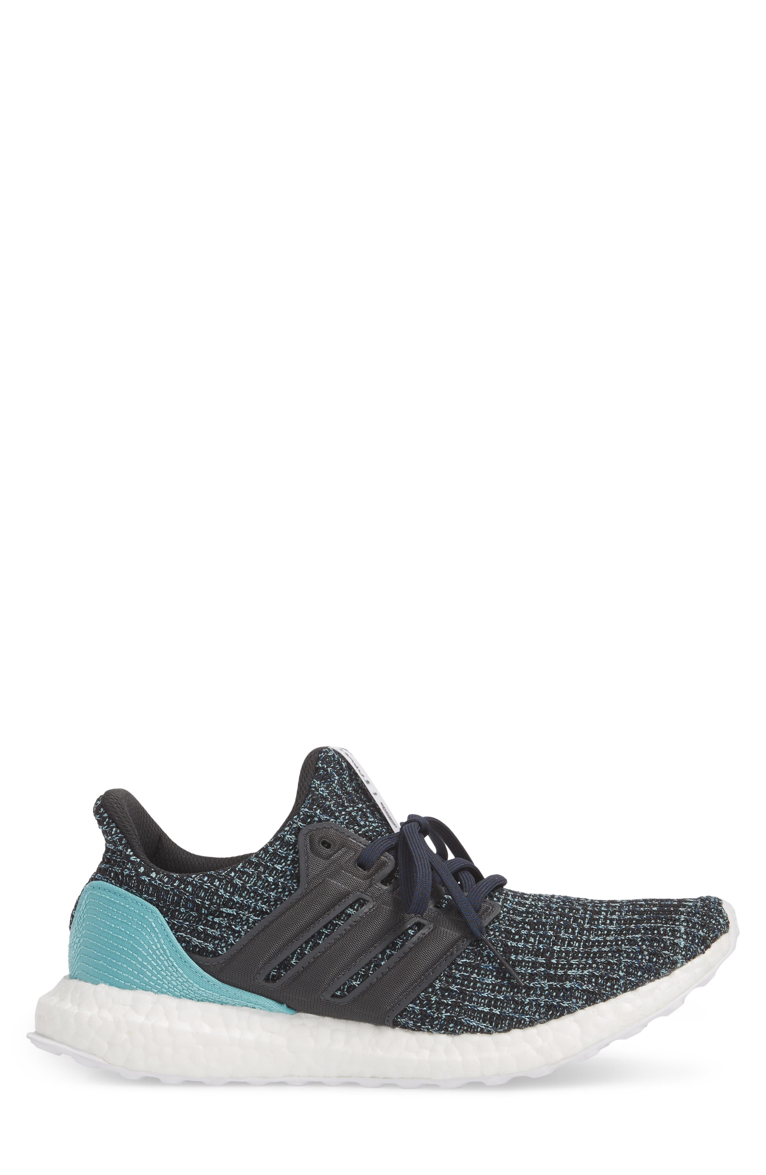 x Parley UltraBoost Running Shoe, Alternate, color, CARBON / BLUE SPIRIT