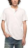 Lucky Brand Solid Short Sleeve Cotton Henley