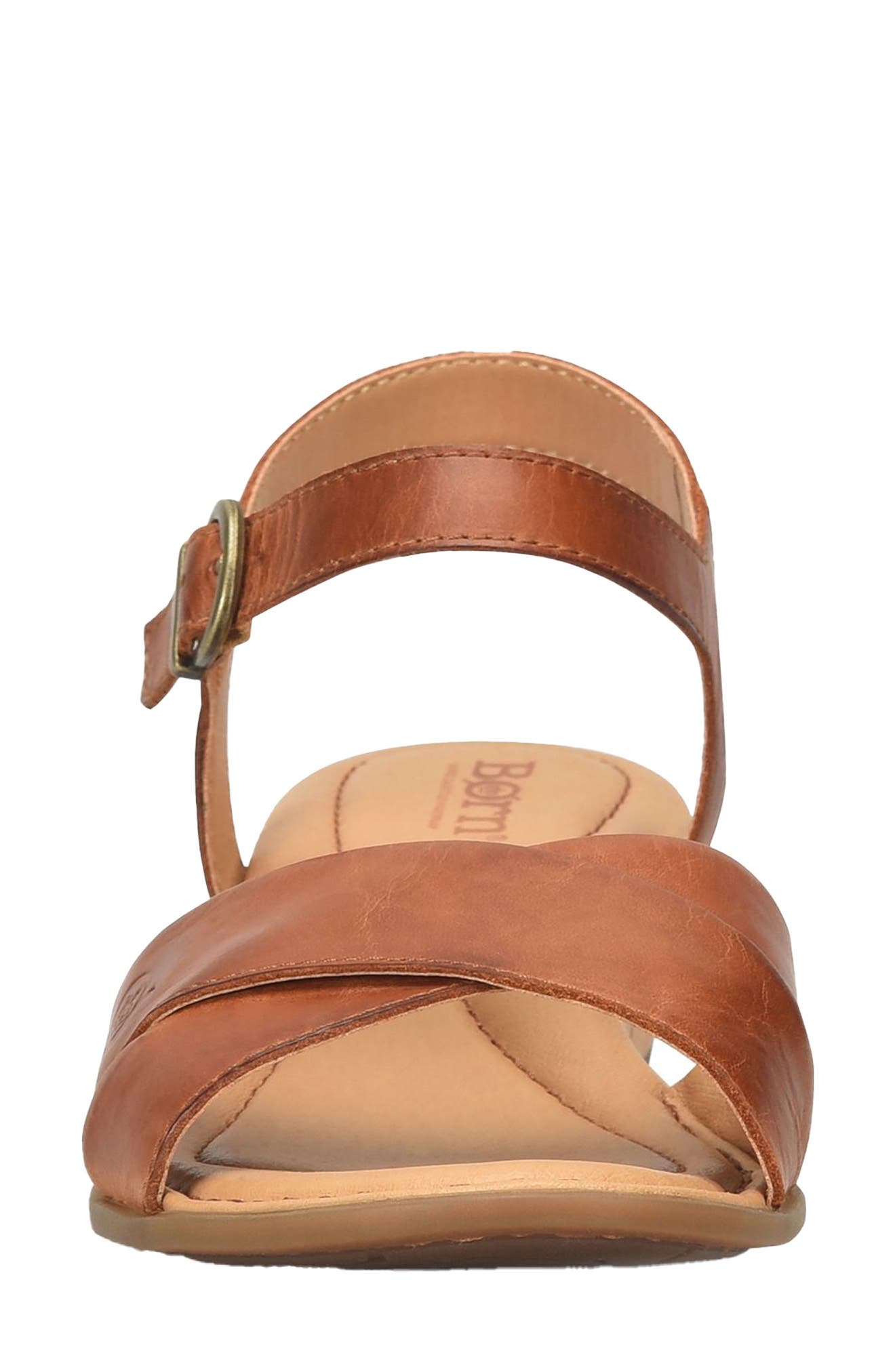 Paige Wedge Sandal, Alternate, color, BROWN LEATHER