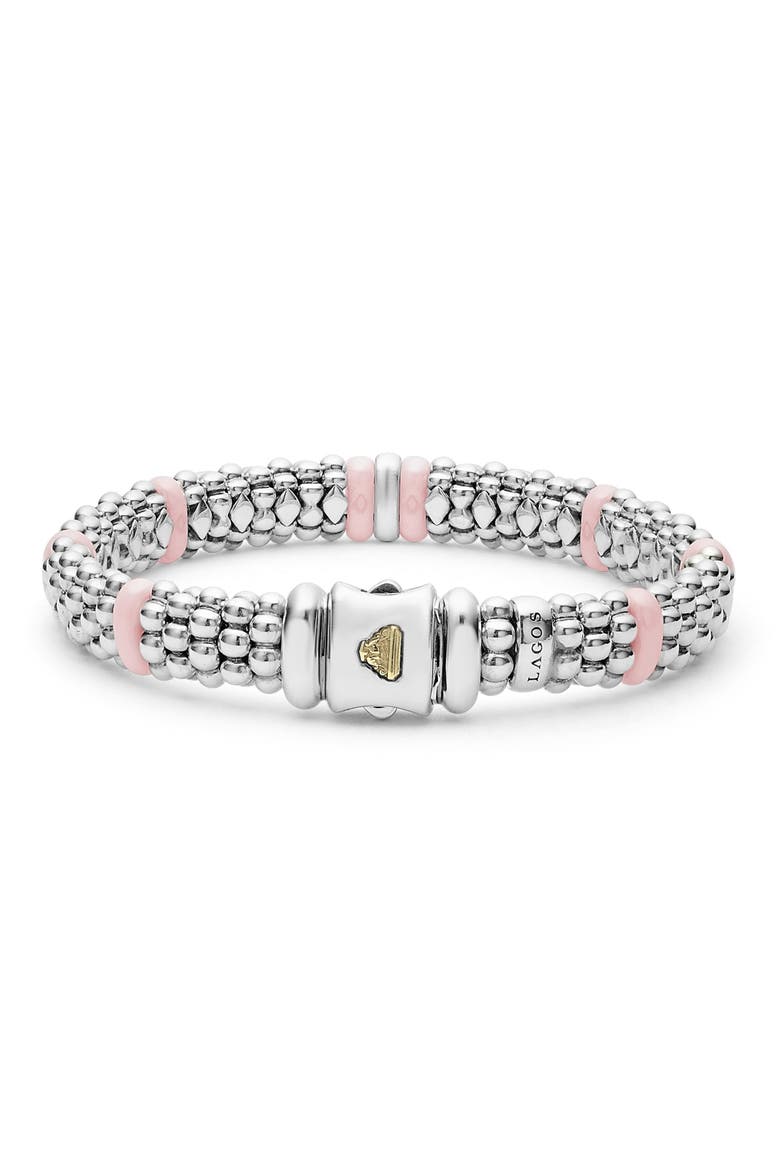 Pink Caviar Diamond Ceramic Station Bracelet (Nordstrom Exclusive), Alternate, color, PINK