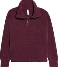 Zella Half Zip Waffle Stitch Sweatshirt