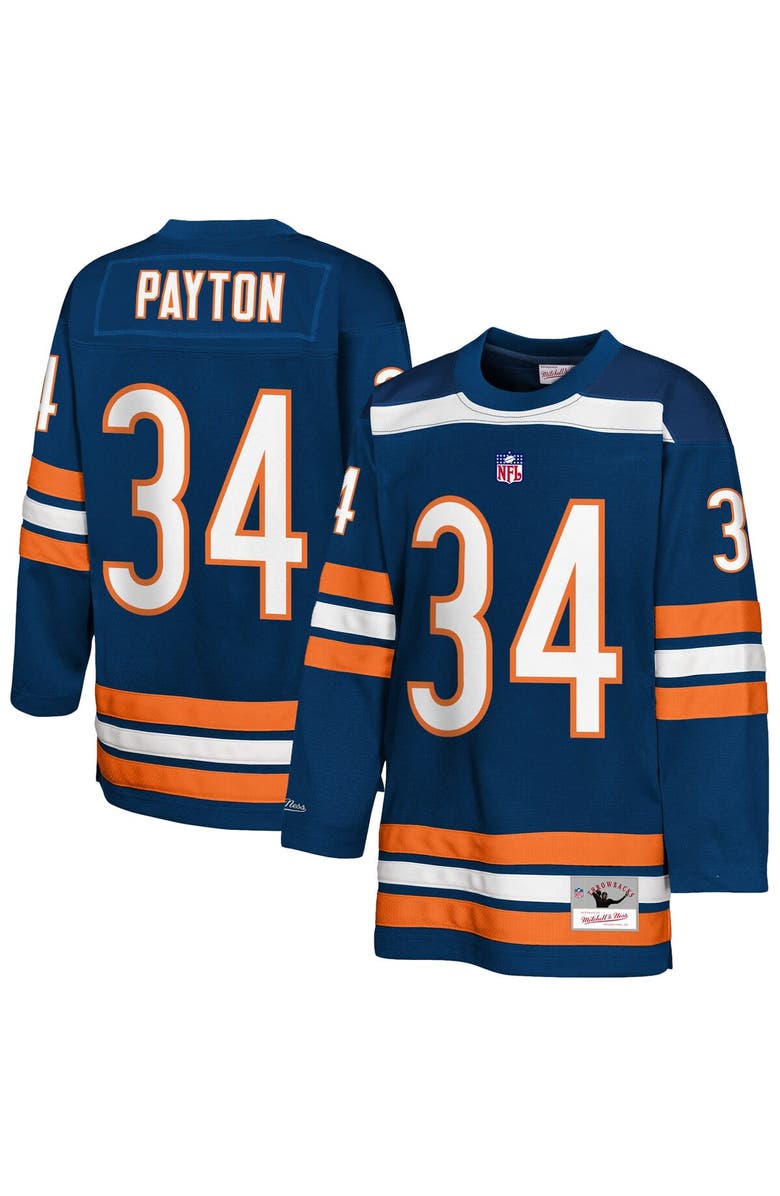 Mitchell & Ness Youth Mitchell & Ness Walter Payton Navy Chicago Bears Hockey Fashion Jersey, Main, color, Navy