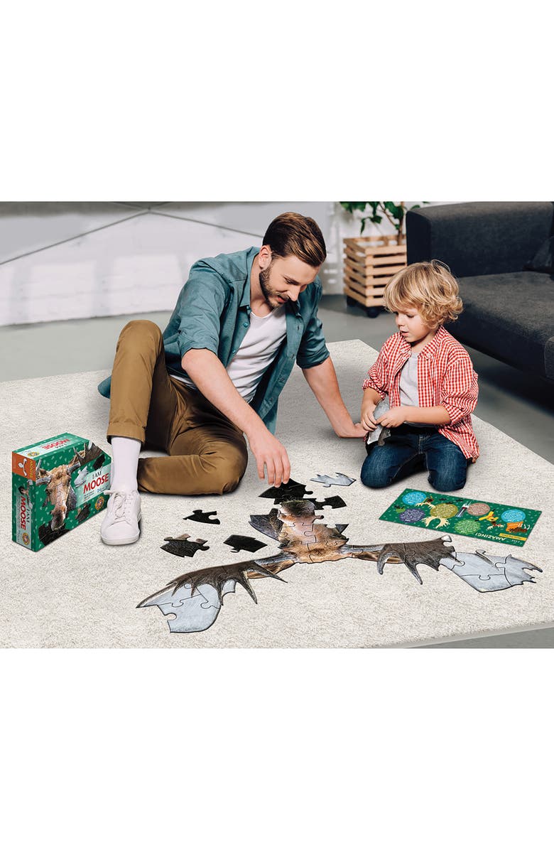 Madd Capp I Am Moose 24 Piece Animal Shaped Puzzle, Alternate, color, Multicolored