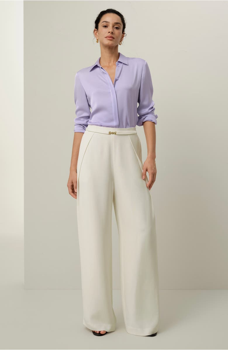 Lilysilk Stretch Double Georgette Shirt, Alternate, color, Orchid Petal