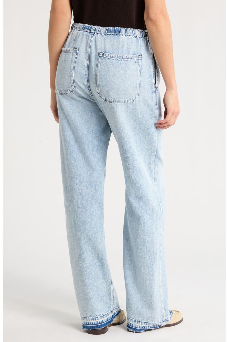 Ultra Featherweight Logan Release Hem Wide Leg Pull-On Denim Pants, Alternate, color, KIERRA