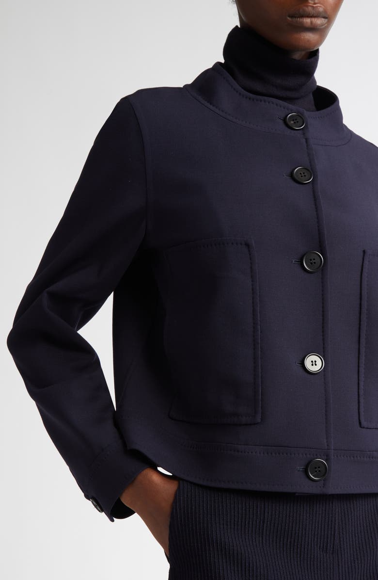 Max Mara Lamine Stretch Virgin Wool Jacket, Alternate, color, Ultramarine