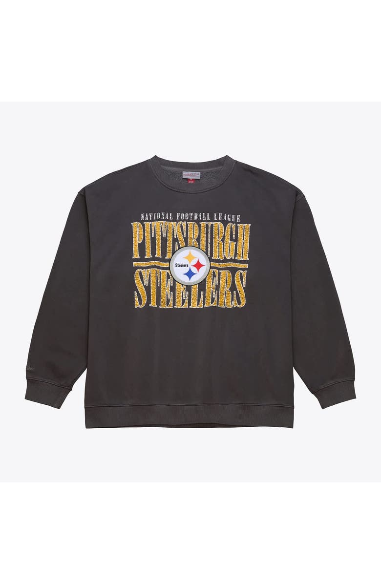 Mitchell & Ness Men's Mitchell & Ness Black Pittsburgh Steelers Downtown Collection Fleece Sweatshirt, Main, color, Black