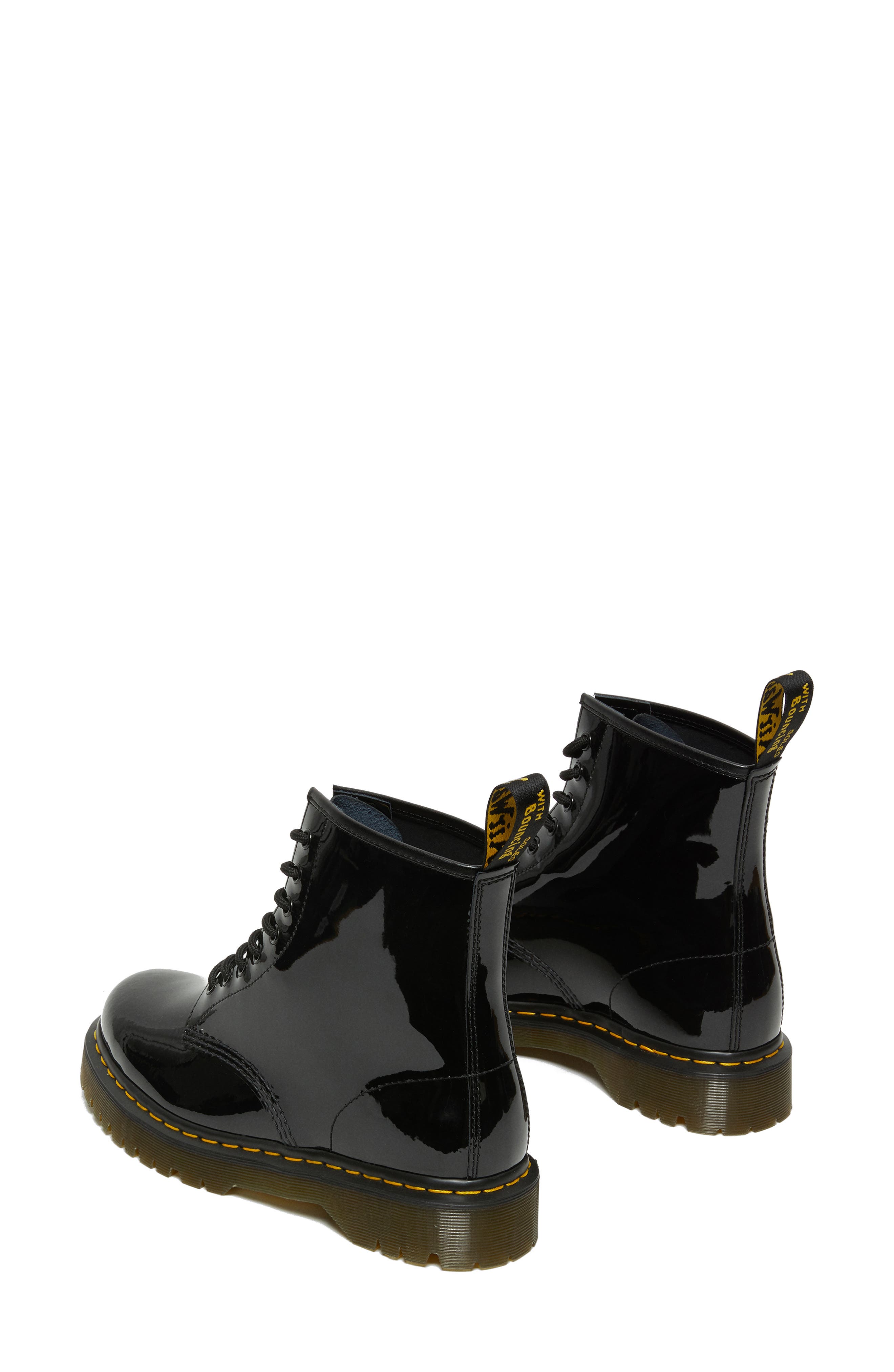 Dr. Martens 1460 Bex Lug Sole Patent Platform Boot, Alternate, color, 