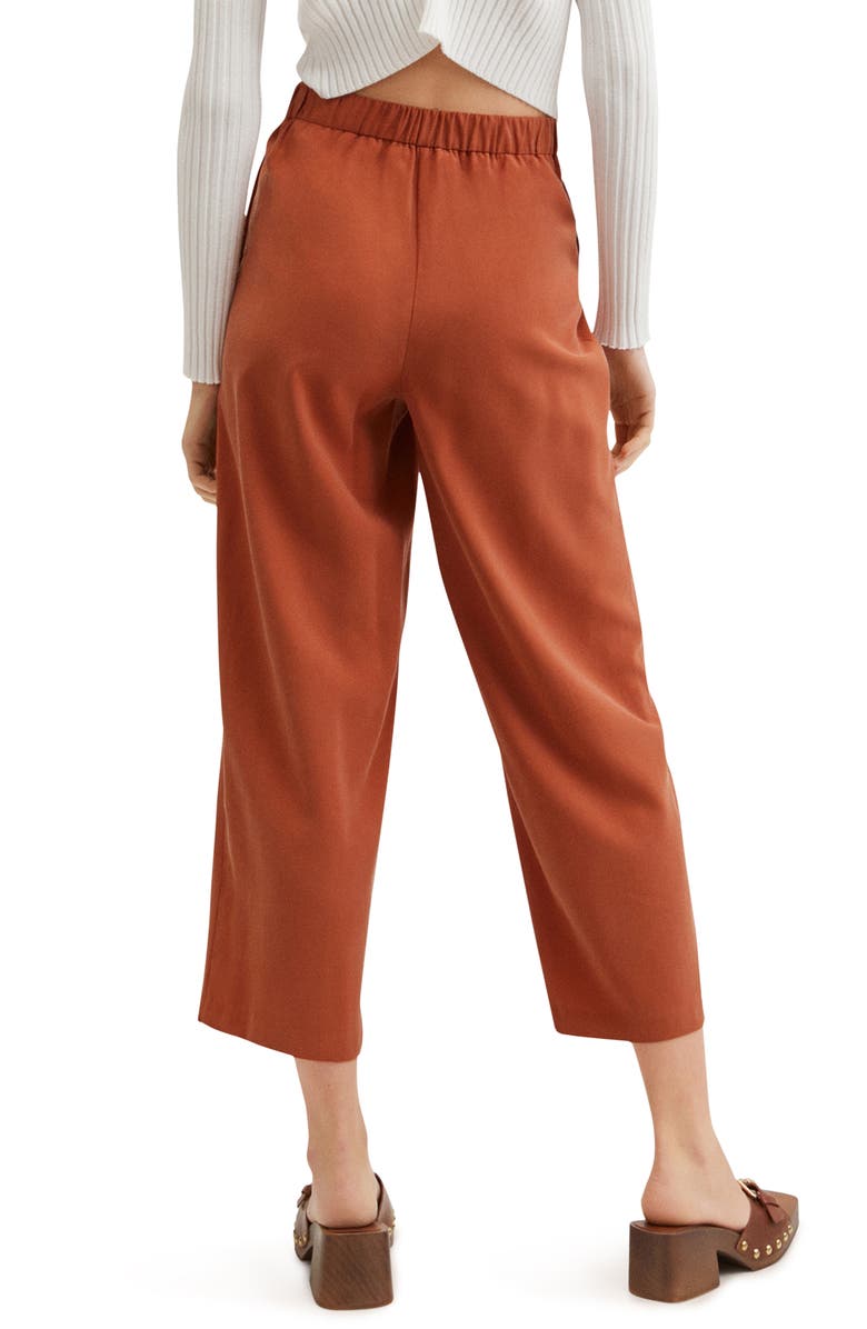 MANGO Button Detail Crop Pants, Alternate, color, 