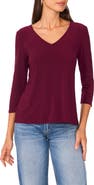 Vince Camuto V-Neck Stretch Jersey Top