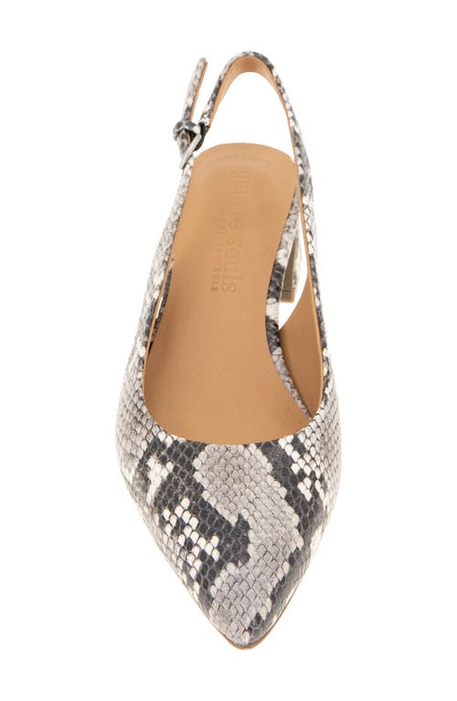 Shop Gentle Souls By Kenneth Cole Gentle Souls Georgia Slingback Pump In Black/white Snake