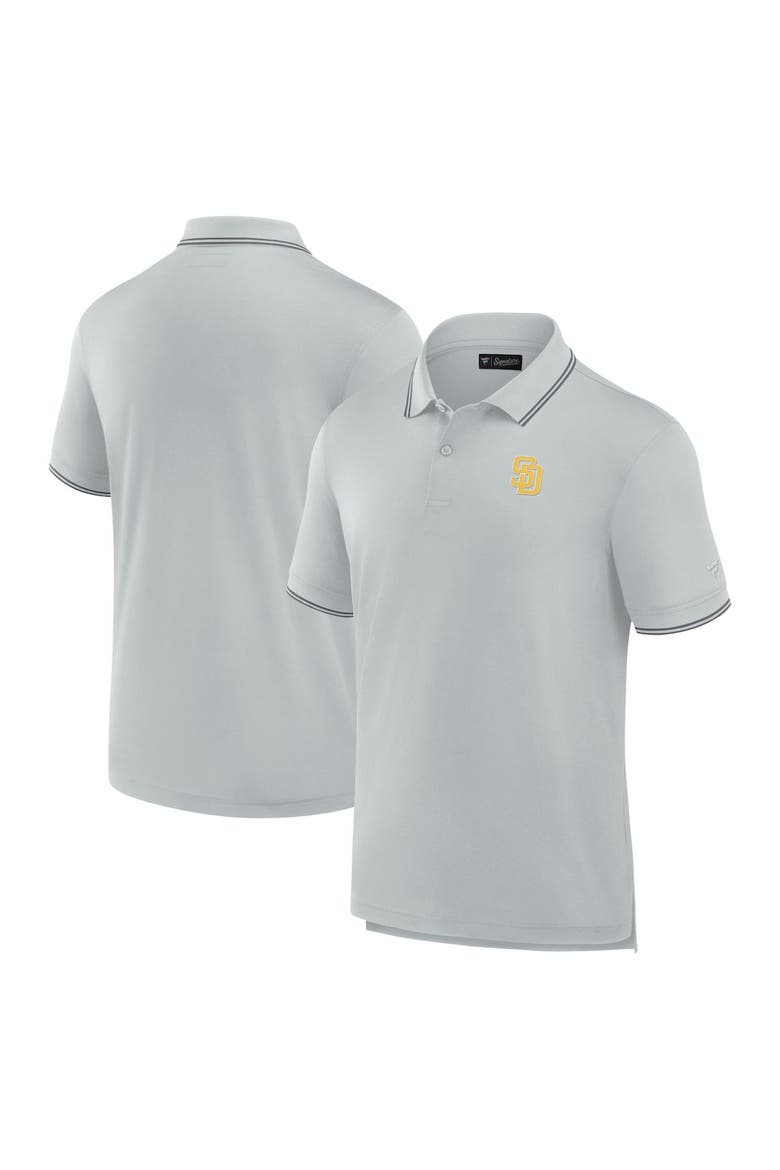 Men's Fanatics Signature Gray San Diego Padres Pique Polo Shirt, Main, color, Gray