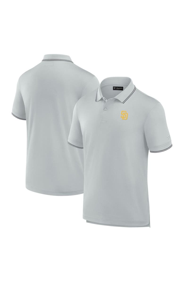 Fanatics Signature Men's Fanatics Signature Gray San Diego Padres Pique Polo Shirt, Main, color, Gray