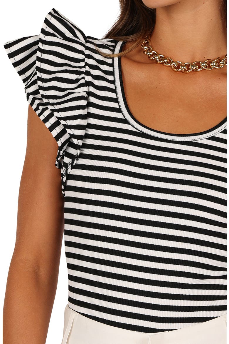 Martina Stripe Rib Top, Alternate, color, BLACK STRIPE